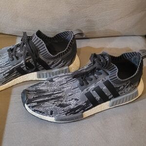 adidas NMD R1 Black and Gray Athletic Shoes